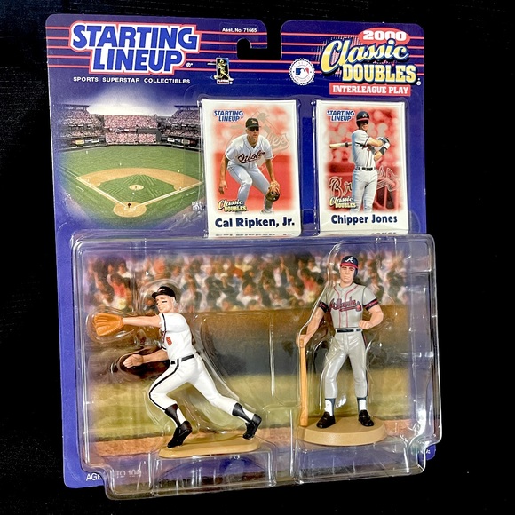 2000 Starting Lineup CAL RIPKEN JR. & CHIPPER JONES Classic Doubles Figure 2Pack - Picture 1 of 1
